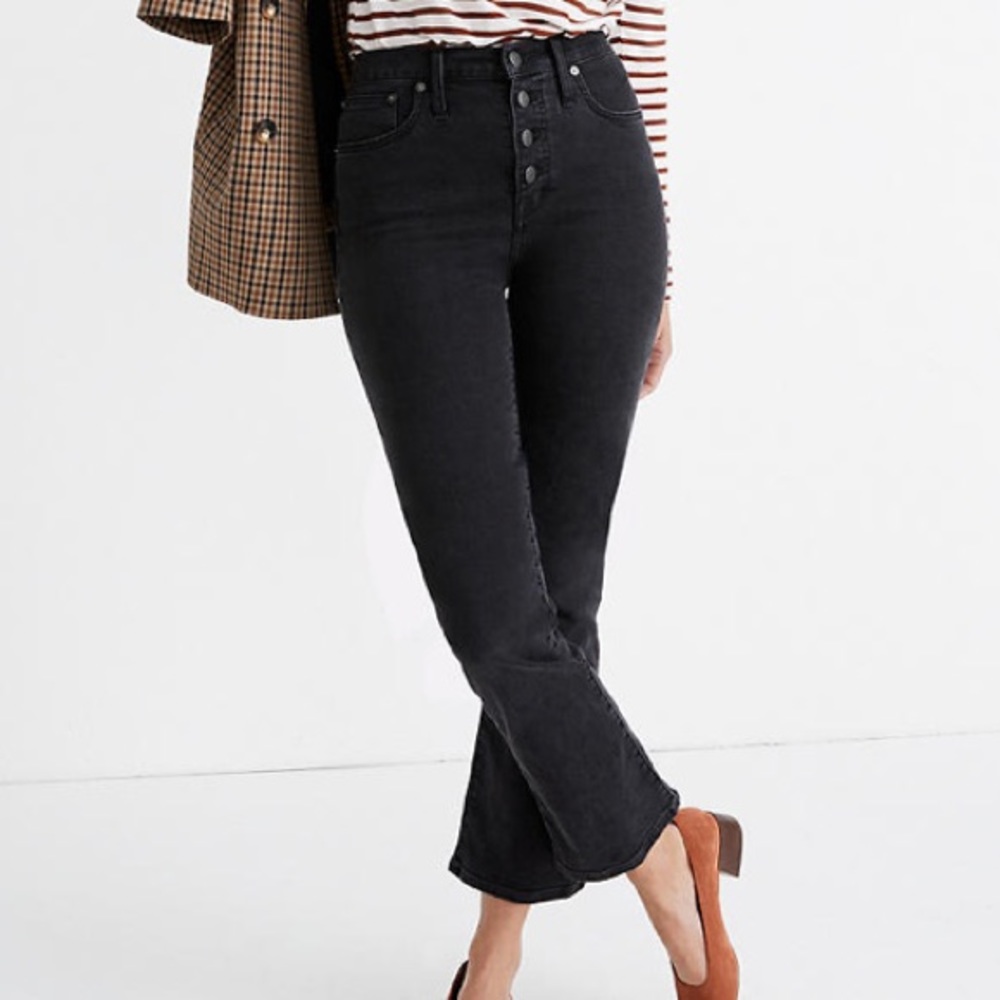 Madewell Cali Demi Boot-Jeans Button Front Edition